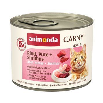 Корм вологий Carny Adult Beef, Turkey Shrimps для домашніх котів з яловичиною індичкою і креветками 200 г 1111171485 фото