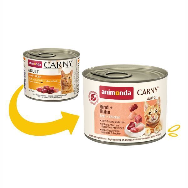 Корм вологий Carny Adult Beef Chicken для дорослих котів з яловичиною та куркою 200 г 1111171487 фото
