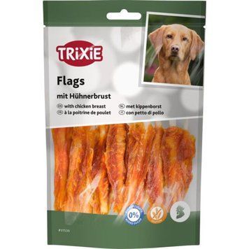 Ласощі Trixie Flags with Chicken Breast для собак Прапорець з курячою грудкою 100 г 1111146930 фото