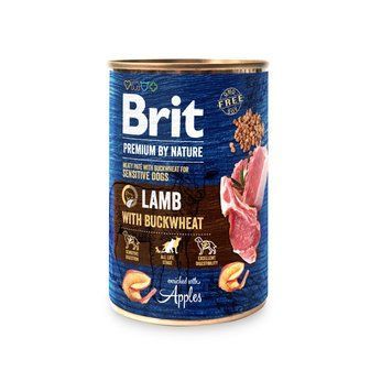 Корм вологий Brit Premium by Nature k консерви для собак з ягням та гречкою 400 г 1111159945 фото