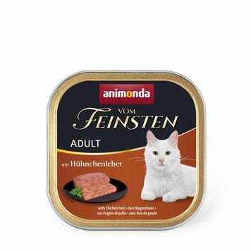 Корм вологий Vom Feinsten Adult with Chicken liver для котів з курячою печінкою 100 г 1111171468 фото