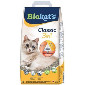 Наповнювач Biokats для котячого туалету Classic 3in1 бентонітовий 0,1&ndash;5 мм 18 л 1111161000 фото