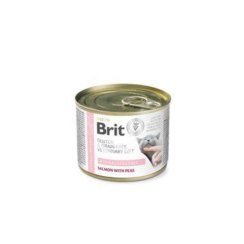 Вологий корм Brit Grain Free Veterinary Diets Hypoallergenic для котів із харчовою алергією або непереносимістю з лососем та 1111168650 фото