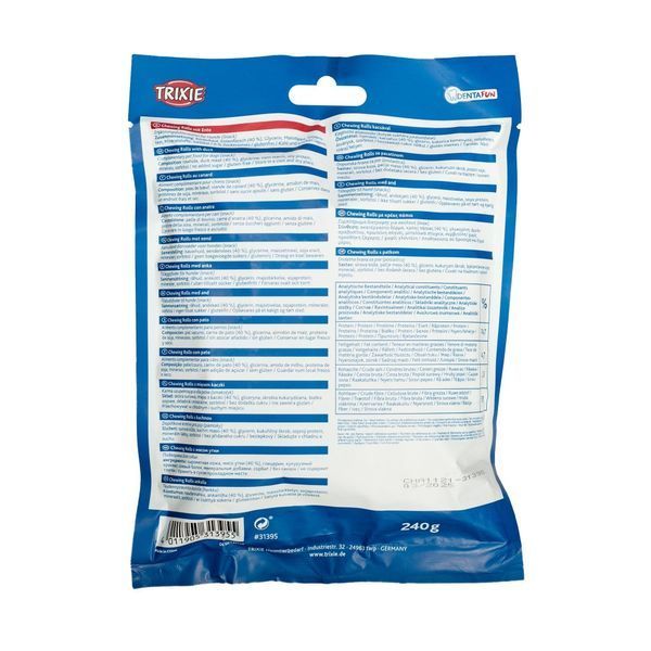 Ласощі Trixie Denta Fun Chewing Rolls для собак Паличка для чищення зубів з качкою 12 см 240 г 30 шт 1111156268 фото
