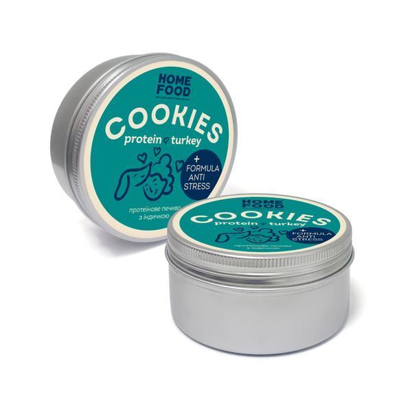 Протеїнове печиво з індичкою та антистрес-формулою для собак HOME FOOD, 80 г 7010006 фото