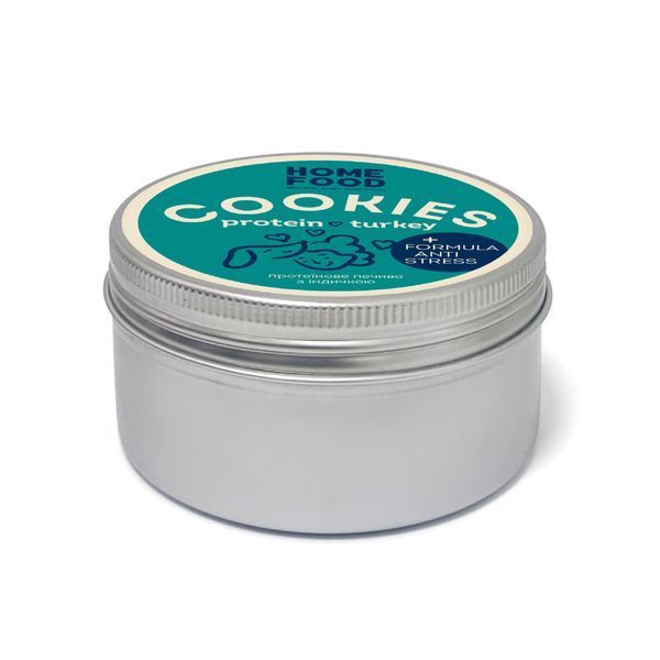 Протеїнове печиво з індичкою та антистрес-формулою для собак HOME FOOD, 80 г 7010006 фото