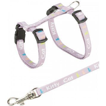 Шлейка з повідцем Trixie для кошенят Kitty Cat нейлон 21-33 см/8 мм 1111119265 фото