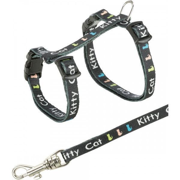 Шлейка з повідцем Trixie для кошенят Kitty Cat нейлон 21-33 см/8 мм 1111119265 фото
