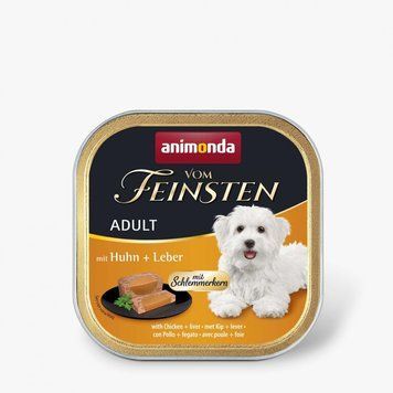 Корм вологий Vom Feinsten Adult with Chicken liver для дорослих собак з куркою і печінкою 150 г 1111171512 фото