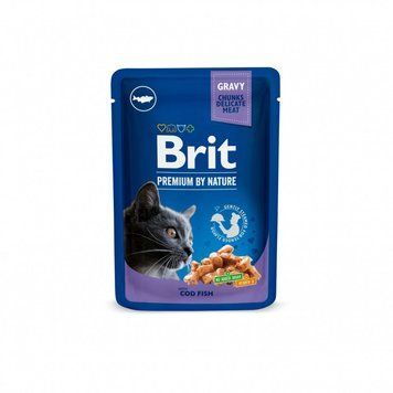Корм вологий Brit Premium Cat Cod Fish pouch для котів з тріскою 100 г 1111142140 фото