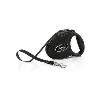 Повідець-рулетка Flexi для собак Leather стрічка чорна розмір М 5 м/25 кг 1111227614 фото