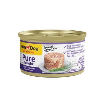 Корм вологий GimDog Pure Delight для собак мініатюрних порід з куркою та тунцем 85 г 1111148275 фото