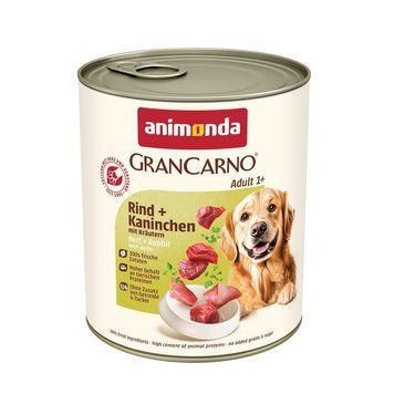 Корм вологий GranCarno Adult Beef Rabbit with Herbs для дорослих собак з яловичиною кроликом і травами 800 г 1111171528 фото