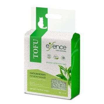 Наповнювач гігієнічний Essence для котячого туалету натуральний з тофу з ароматом зеленого чаю гранула 2 мм 6 л 1111169976 фото