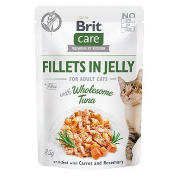 Корм вологий Brit Care Fillets in Jelly Wholesome Tuna д/котів філе в желе з тунцем 85 г 1111163842 фото
