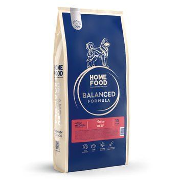 Сухий корм HOME FOOD для активних дорослих собак середніх порід &ldquo;Яловичина&rdquo; Active Balanced Formula, 10 кг 1367103 фото