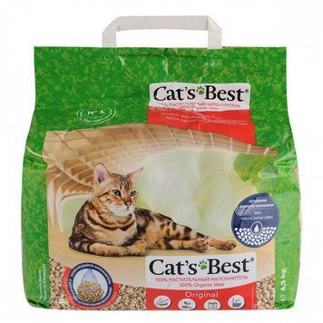 Наповнювач Cat&rsquo;s Best для котячого туалету Original деревний 10 л / 4,3 кг 1111148528 фото