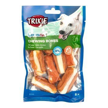 Ласощі Trixie Denta Fun для собак Кісточка для чищення зубів з куркою 5 см 120 г 8 шт 1111134917 фото