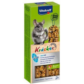 Ласощі Vitakraft Kracker Original Calci Fit крекер для декоративних гризунів і шиншил з кальцієм 2 шт/уп 1111112226 фото