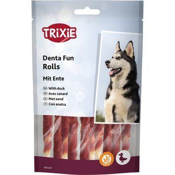 Ласощі Trixie Denta Fun Rolls with Duck для собак Паличка для чищення зубів з качкою 12 см 80 г 10 шт 1111134918 фото