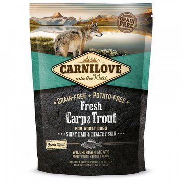 Корм сухий Carnilove Fresh Carp and Trout for Adult dogs для дорослих собак усіх порід з коропом та фореллю 1,5 кг 1111153665 фото