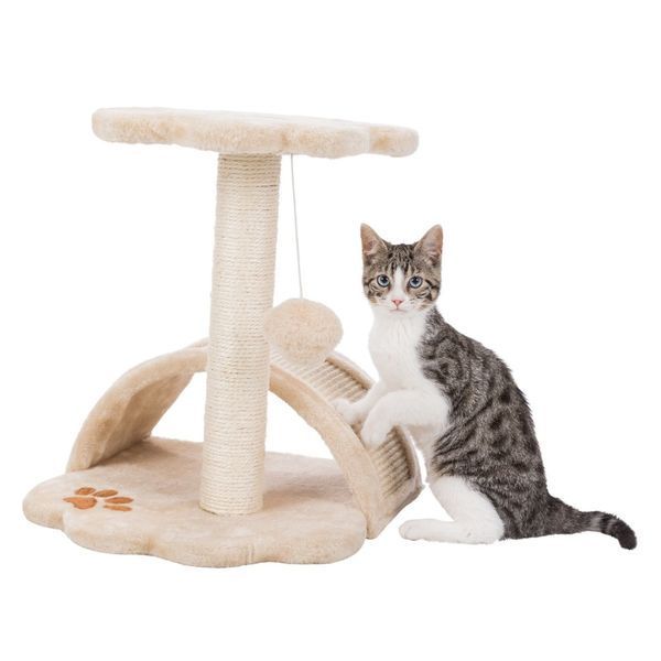 Дряпка Trixie Junior Vitoria для котів з іграшкою на мотузці сизаль/плюш бежева 36х36х43 см 1111114599 фото